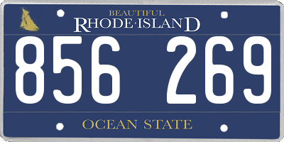 RI license plate 856269