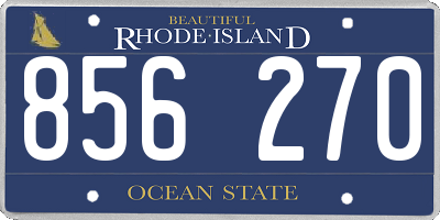RI license plate 856270