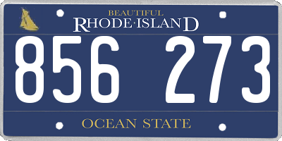 RI license plate 856273