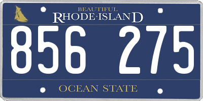 RI license plate 856275