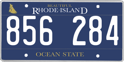 RI license plate 856284