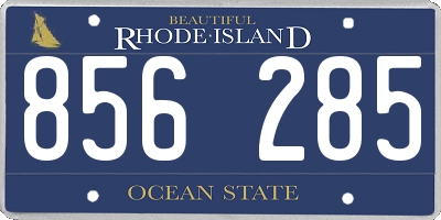 RI license plate 856285