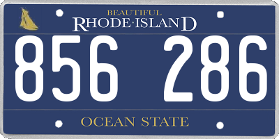 RI license plate 856286
