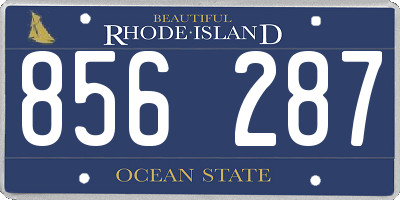 RI license plate 856287