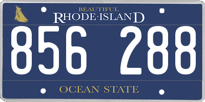 RI license plate 856288