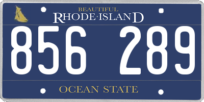 RI license plate 856289