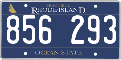 RI license plate 856293