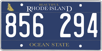 RI license plate 856294