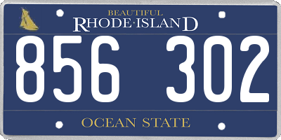RI license plate 856302