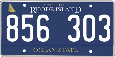 RI license plate 856303