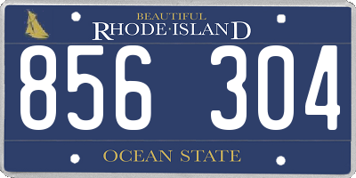 RI license plate 856304