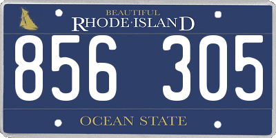RI license plate 856305