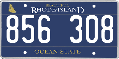 RI license plate 856308