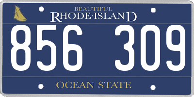 RI license plate 856309