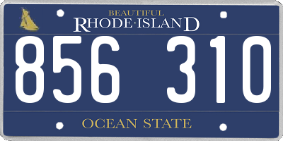 RI license plate 856310