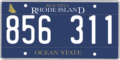 RI license plate 856311