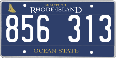 RI license plate 856313