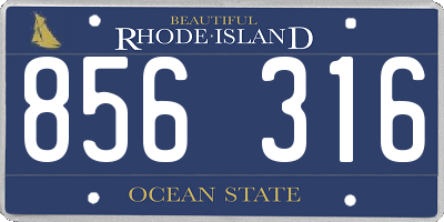 RI license plate 856316