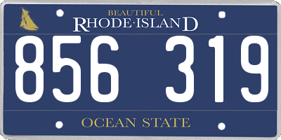 RI license plate 856319