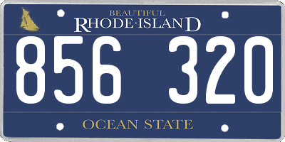 RI license plate 856320