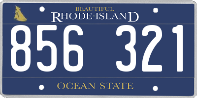 RI license plate 856321