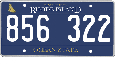 RI license plate 856322