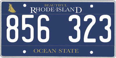RI license plate 856323