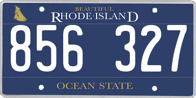 RI license plate 856327