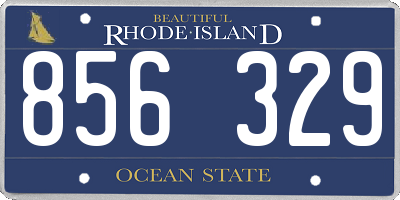 RI license plate 856329
