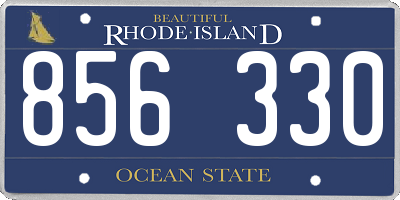 RI license plate 856330
