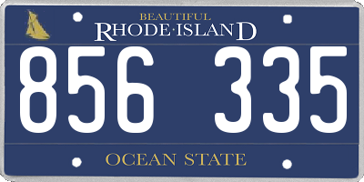 RI license plate 856335