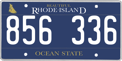RI license plate 856336