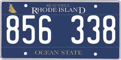 RI license plate 856338