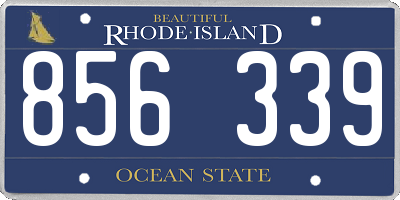 RI license plate 856339