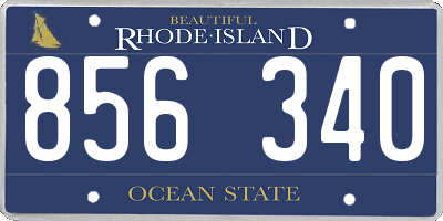 RI license plate 856340