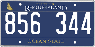 RI license plate 856344