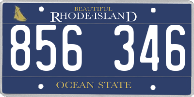 RI license plate 856346
