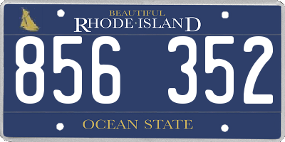 RI license plate 856352