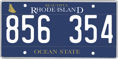 RI license plate 856354