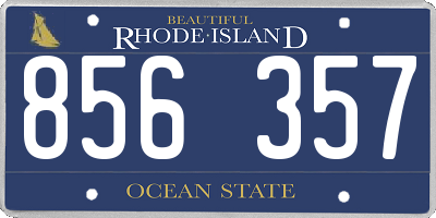 RI license plate 856357