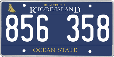 RI license plate 856358