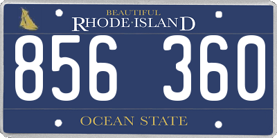 RI license plate 856360