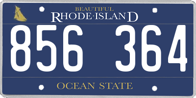 RI license plate 856364