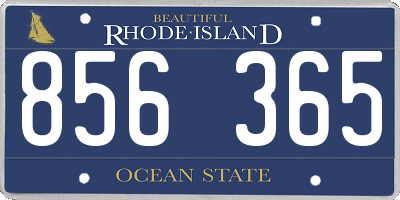 RI license plate 856365