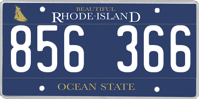 RI license plate 856366