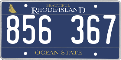 RI license plate 856367