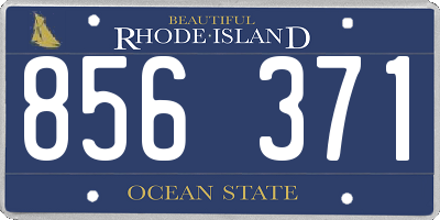 RI license plate 856371