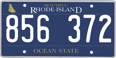 RI license plate 856372