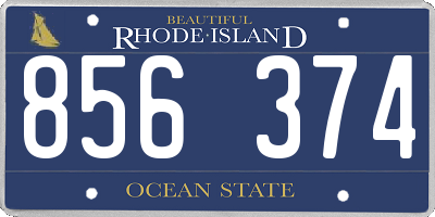RI license plate 856374