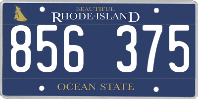 RI license plate 856375